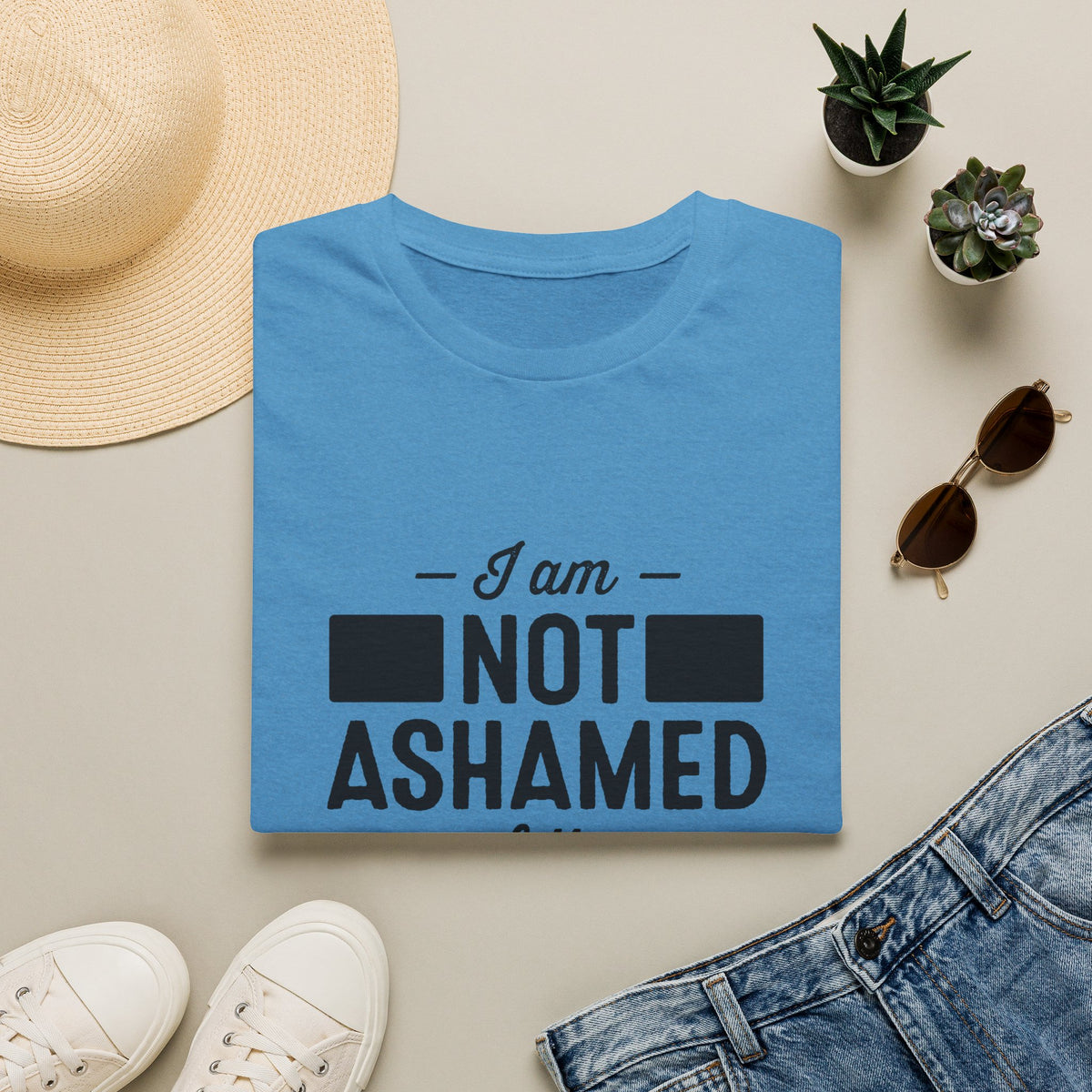 I Am Not Ashamed of the Gospel T-Shirt — Romans 1:16 Christian Faith Tee | Scripture Gift for Women & Men