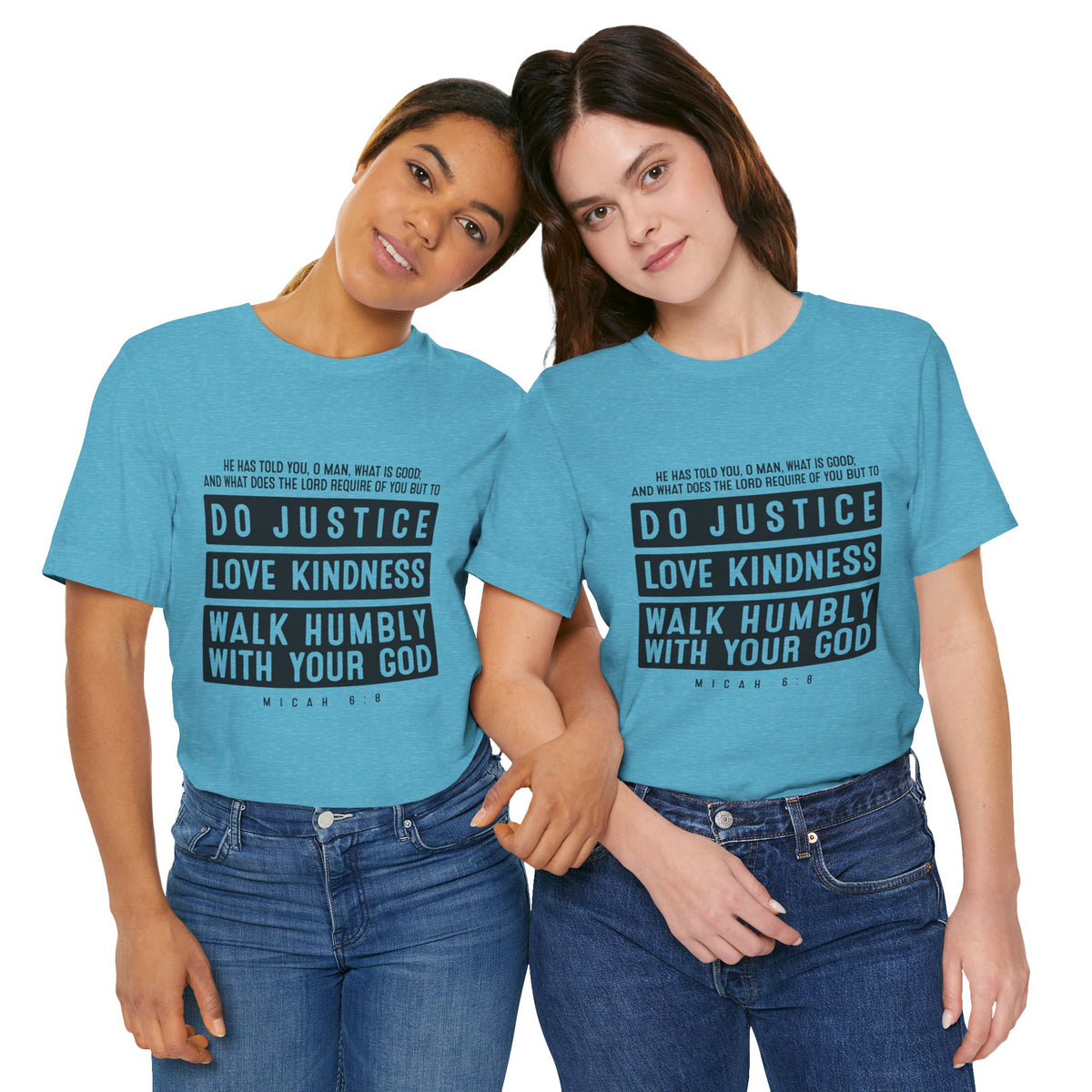 Do Justice Love Kindness Walk Humbly T-Shirt — Micah 6:8 Christian Scripture Tee | Faith Gift for Women & Men